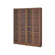 BILLY/OXBERG bookcase combination w glass doors