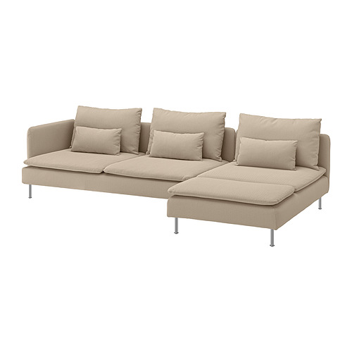 SÖDERHAMN, 4-seat sofa with chaise longue