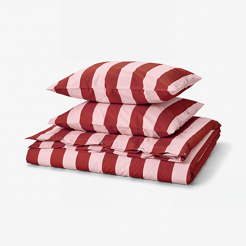 SLÅNHÖSTMAL duvet cover and 2 pillowcases