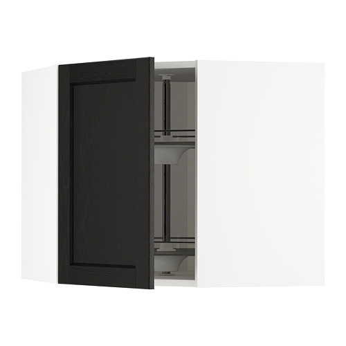 METOD corner wall cabinet with carousel