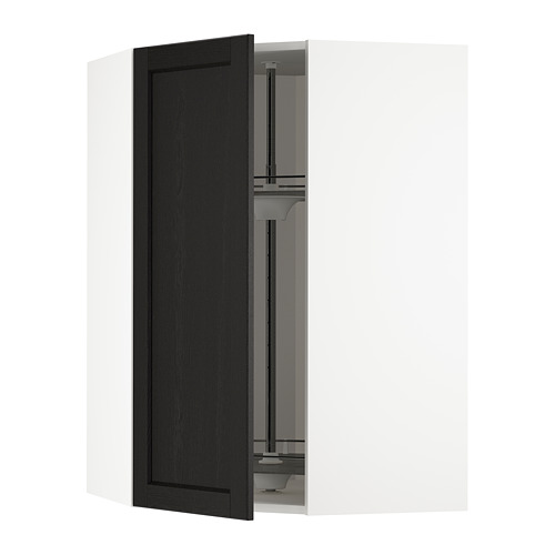 METOD corner wall cabinet with carousel