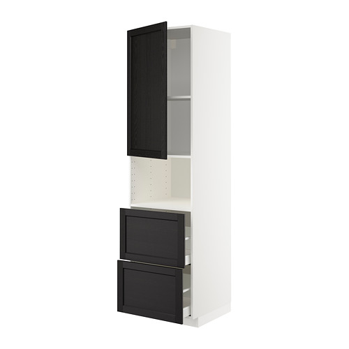 METOD/MAXIMERA hi cab f micro w door/2 drawers