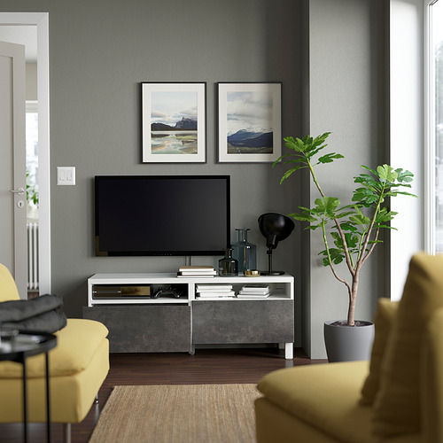 BESTÅ, TV bench with drawers