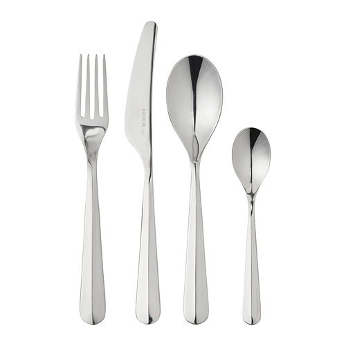 IDENTITET 16-piece flatware set, stainless steel - IKEA