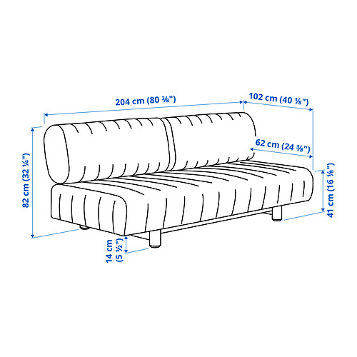 IKEA PS 2026 þriggja sæta svefnsófi