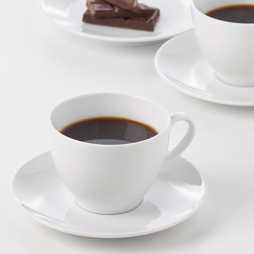 VÄRDERA, coffee cup and saucer