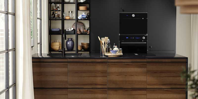 STENSTA dark brown ash veneer