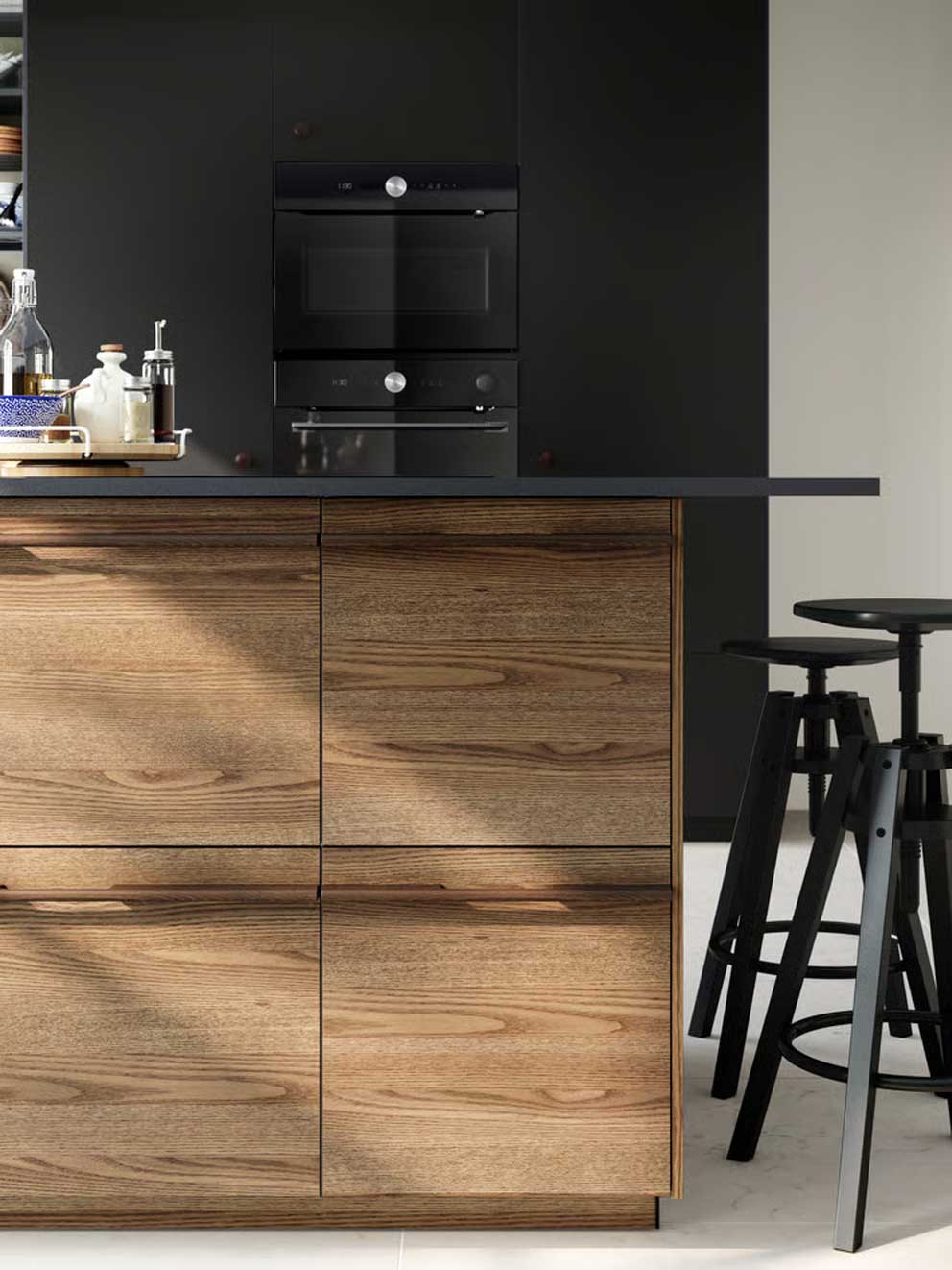 STENSTA dark brown ash veneer