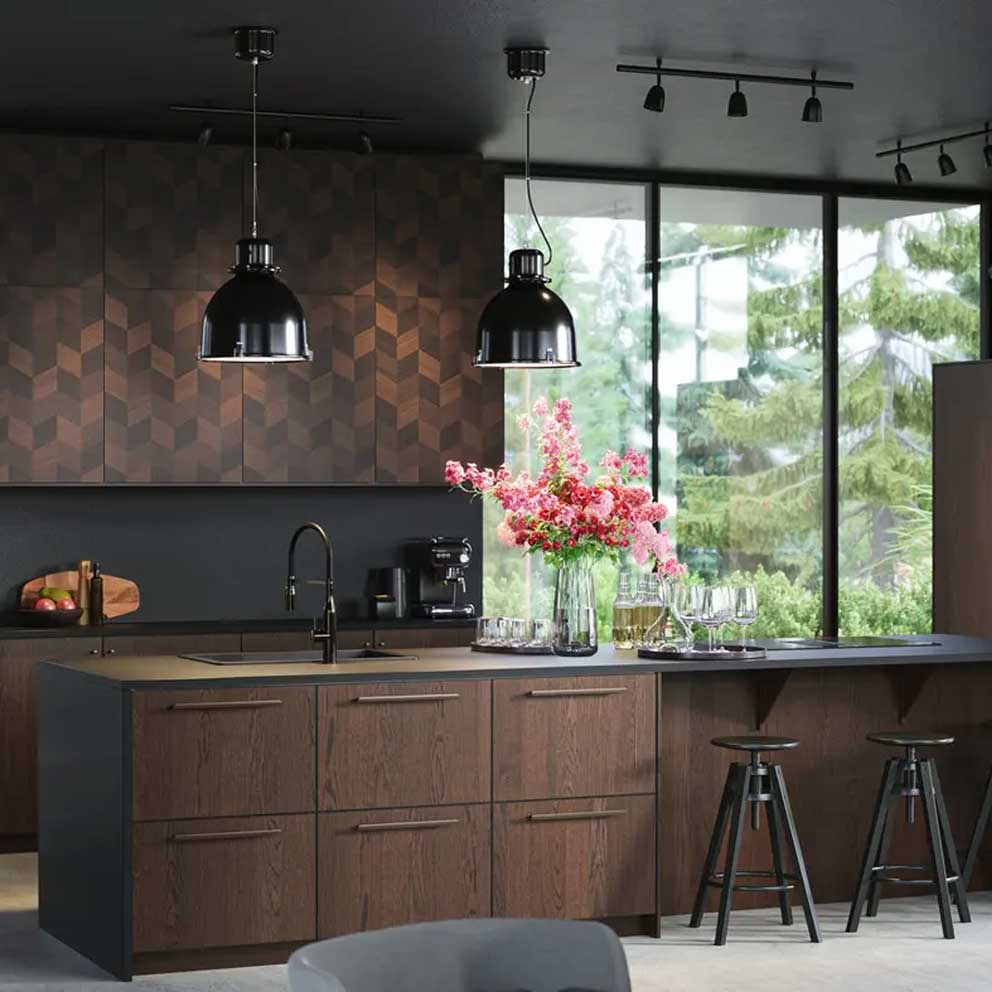 SINARP dark brown kitchen