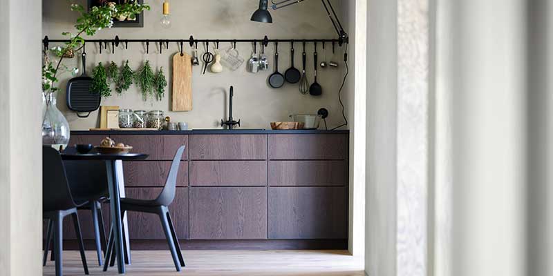 SINARP dark brown kitchen