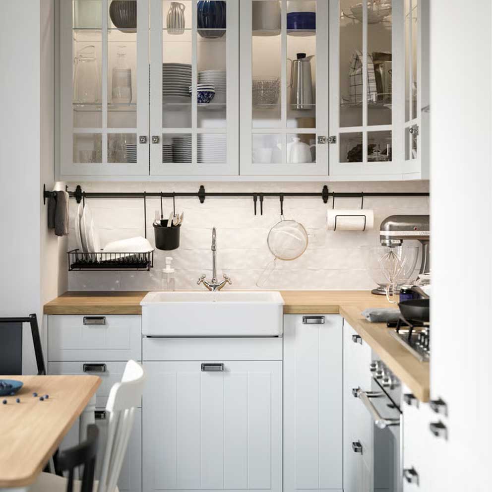 STENSUND white grooved panel kitchen