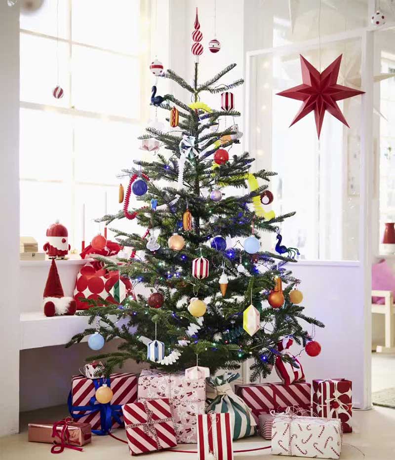 Christmas tree with gifts under it