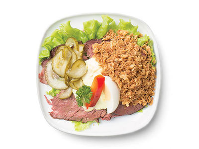 smurt brauð með roast beef