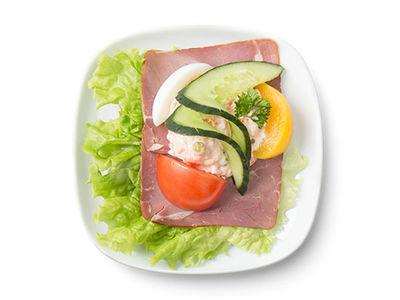 smurt brauð með hangikjöti